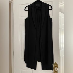BCBG black long vest/sleeveless blazer excellent condition size small